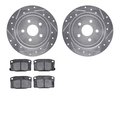 Dynamic Friction Co 7502-39034, Rotors-Drilled and Slotted-Silver with 5000 Advanced Brake Pads, Zinc Coated 7502-39034